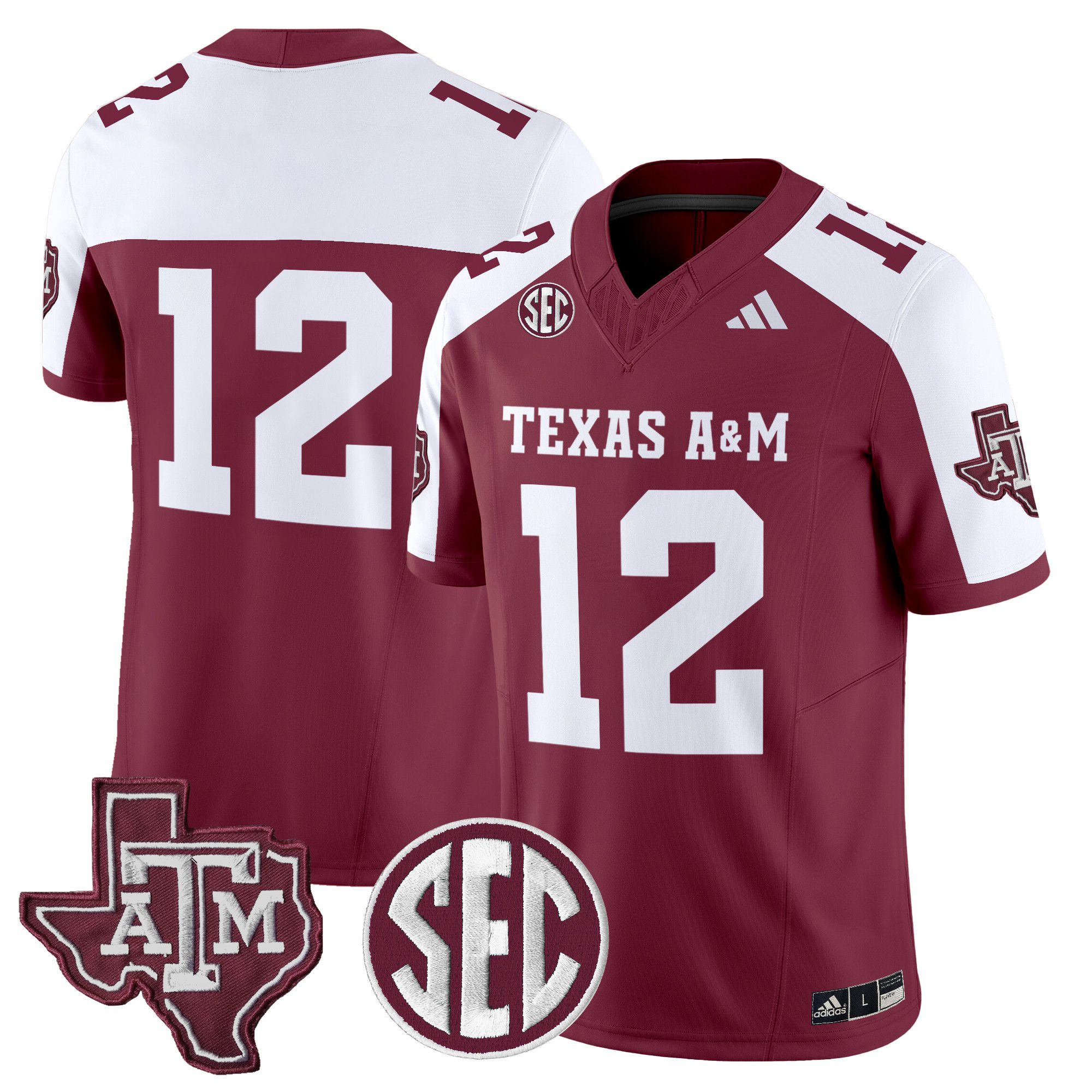 Men Texas A&M Aggies #12 No Name Red 2024 Vapor Limited NCAA Jersey->ncaa teams->NCAA Jersey